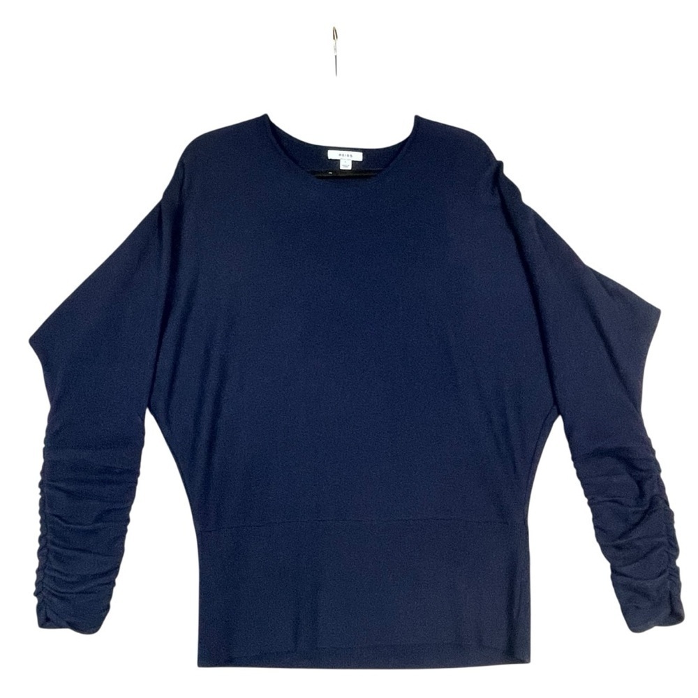 REISS Lisa Wool Cashmere Blend Dolman Sleeve Closet Staple Sweater - L